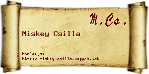 Miskey Csilla névjegykártya